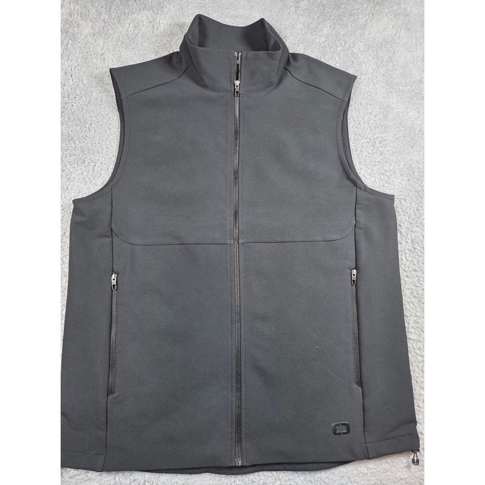 OGIO Endurance Softshell Vest Mens‎ Black Full Zip Athletic Outdoor Sleeveless